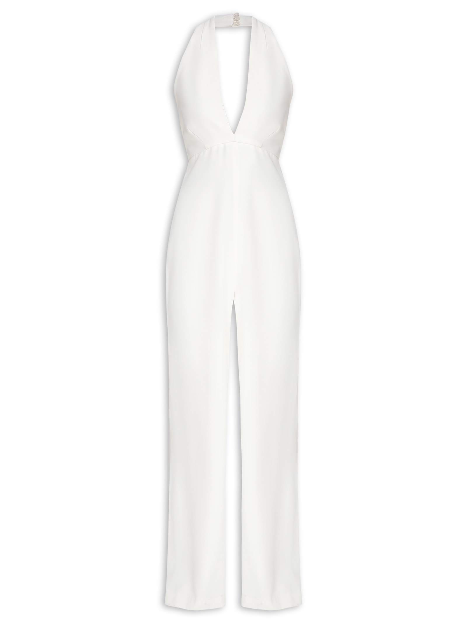 Macacão Feminino Frente única De Crepe - Animale - Off White