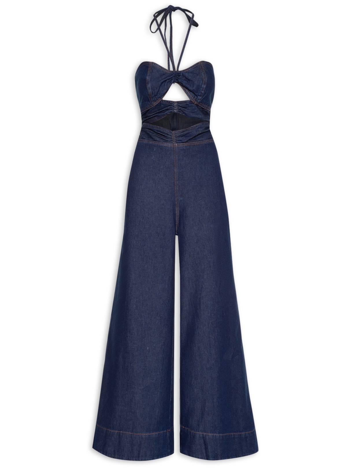 Macacão Feminino Frente Vazada - Azul