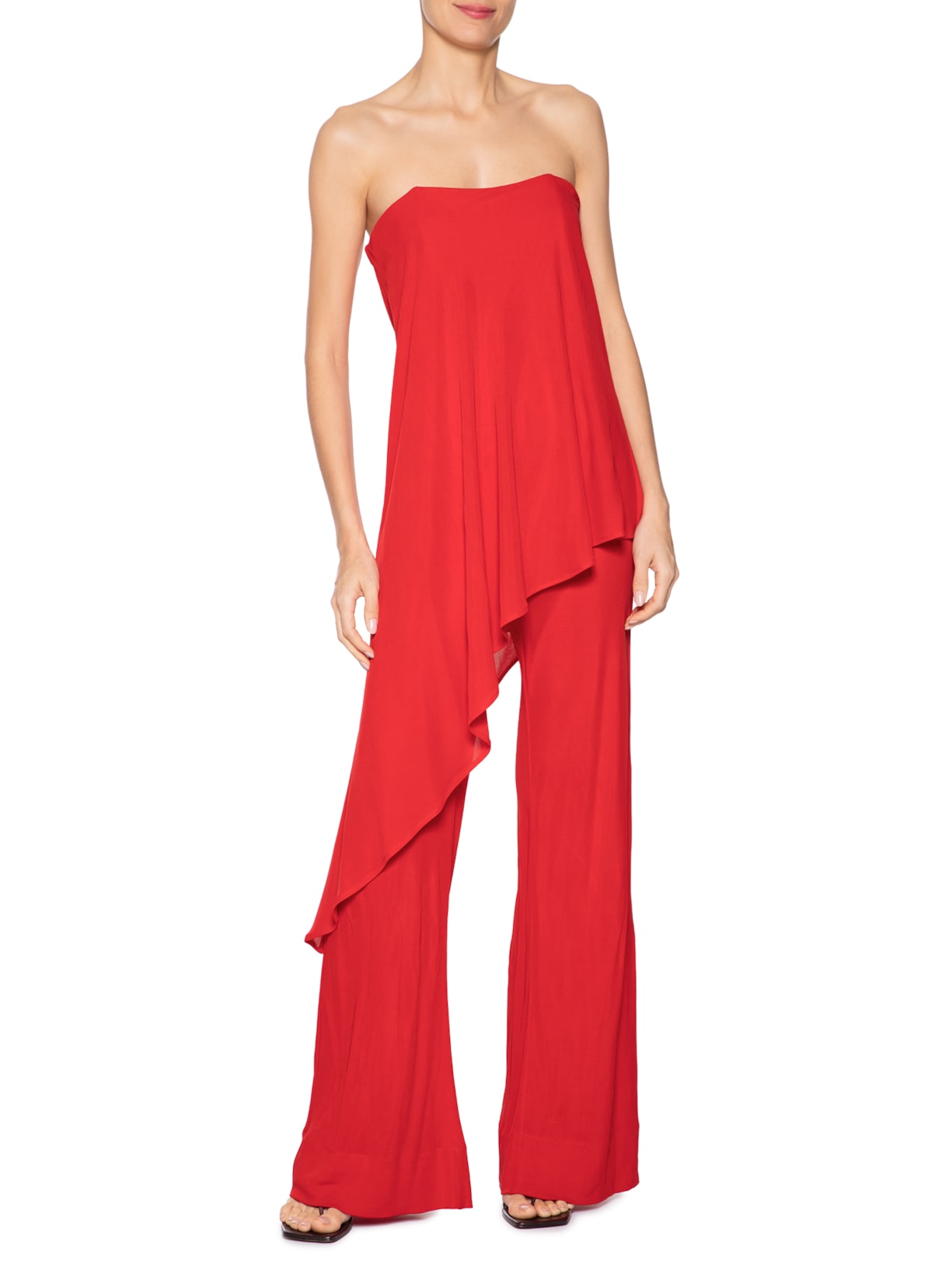 Macacão Feminino Gabriella Vermelho Carol Bassi