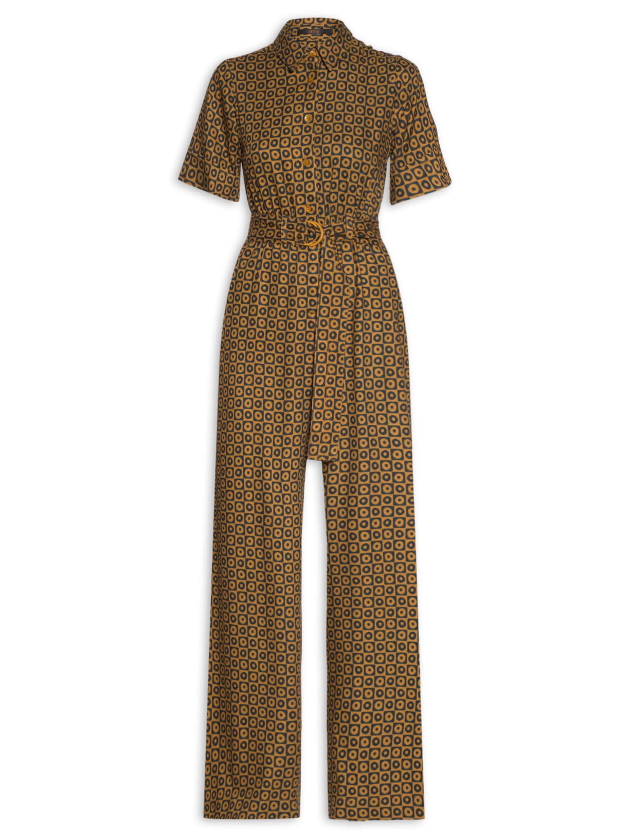 Macacão Feminino Geo Disco - Amarelo