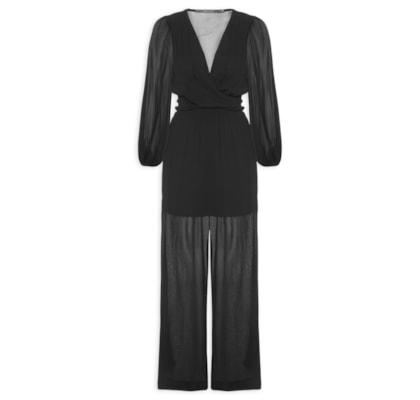 Macacão Feminino GGT Torção – Preto