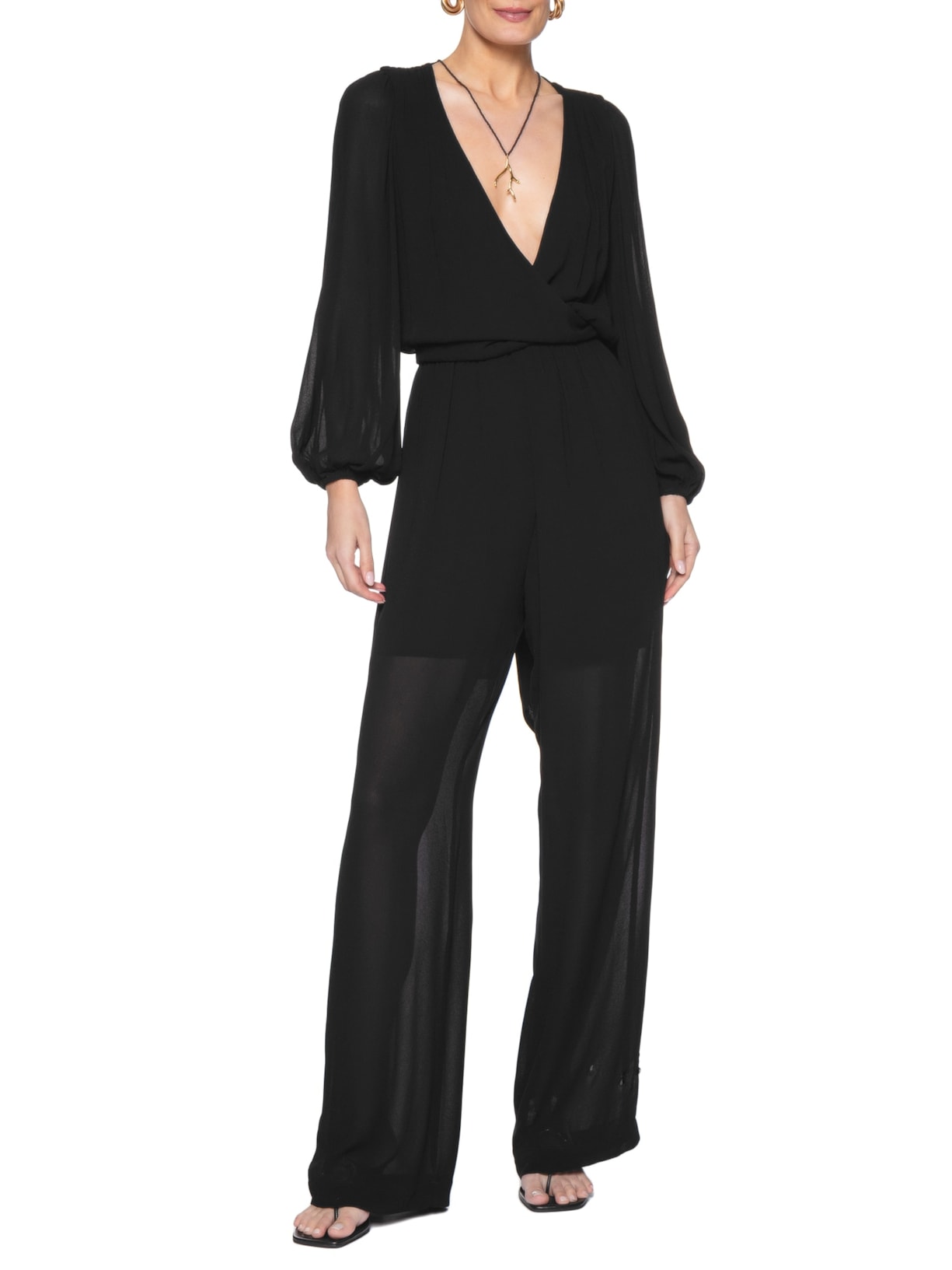 Macacão Feminino GGT Torção – Preto Maria Filó