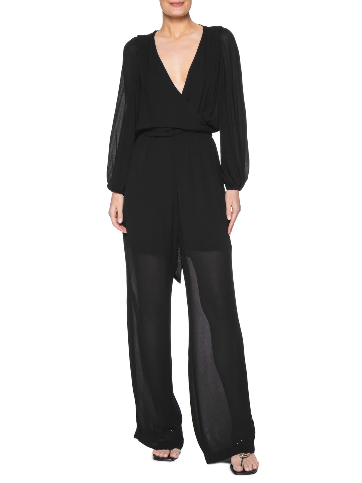 Macacão Feminino GGT Torção – Preto Maria Filó