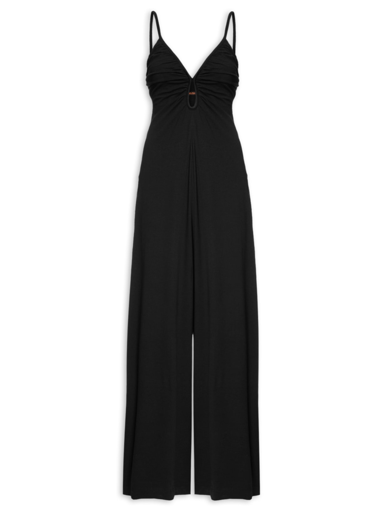 Macacão Feminino Gota Franzido - Preto