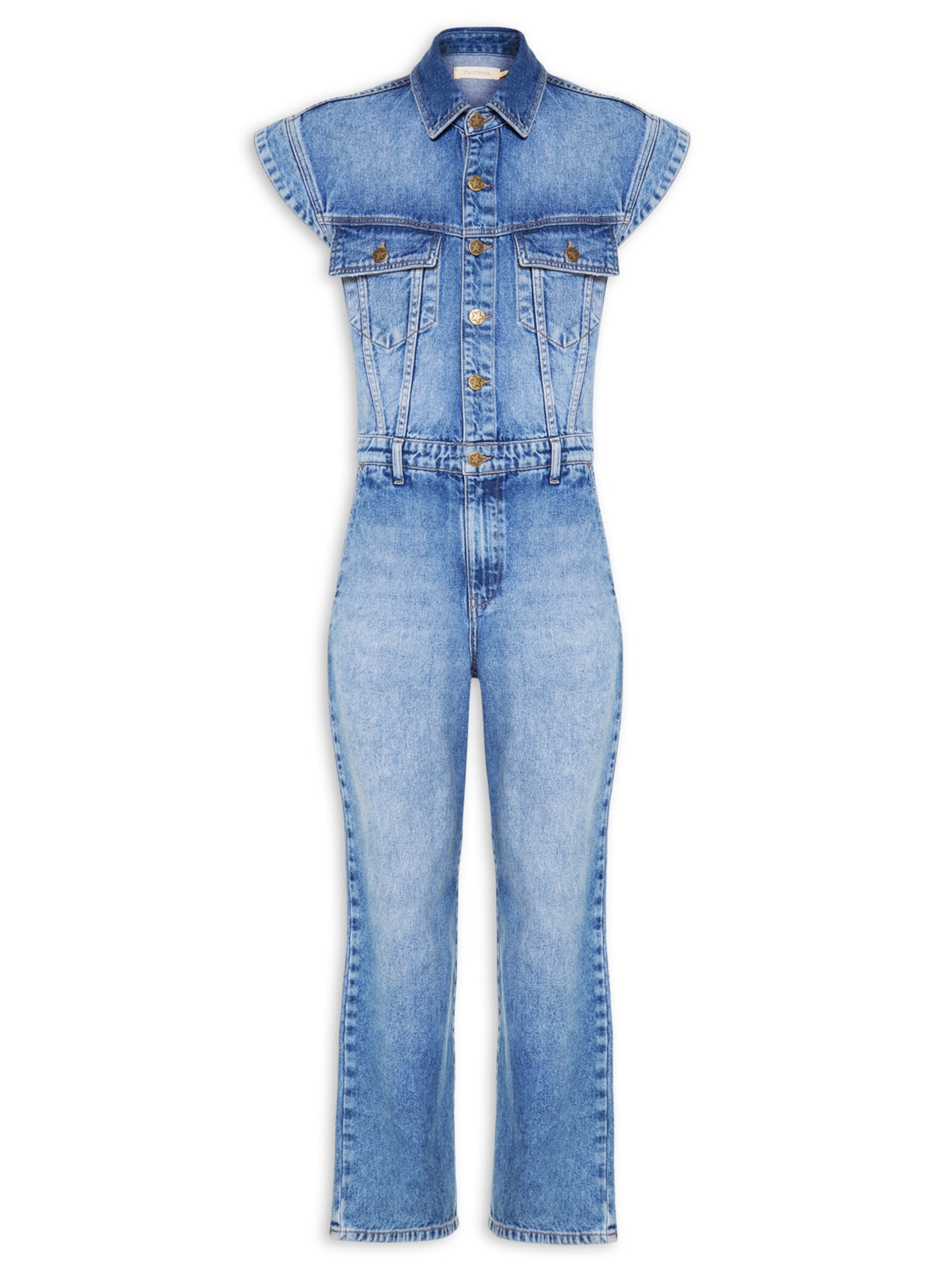 Macacão Feminino Jeans Amalfi Azul Triya + Nv