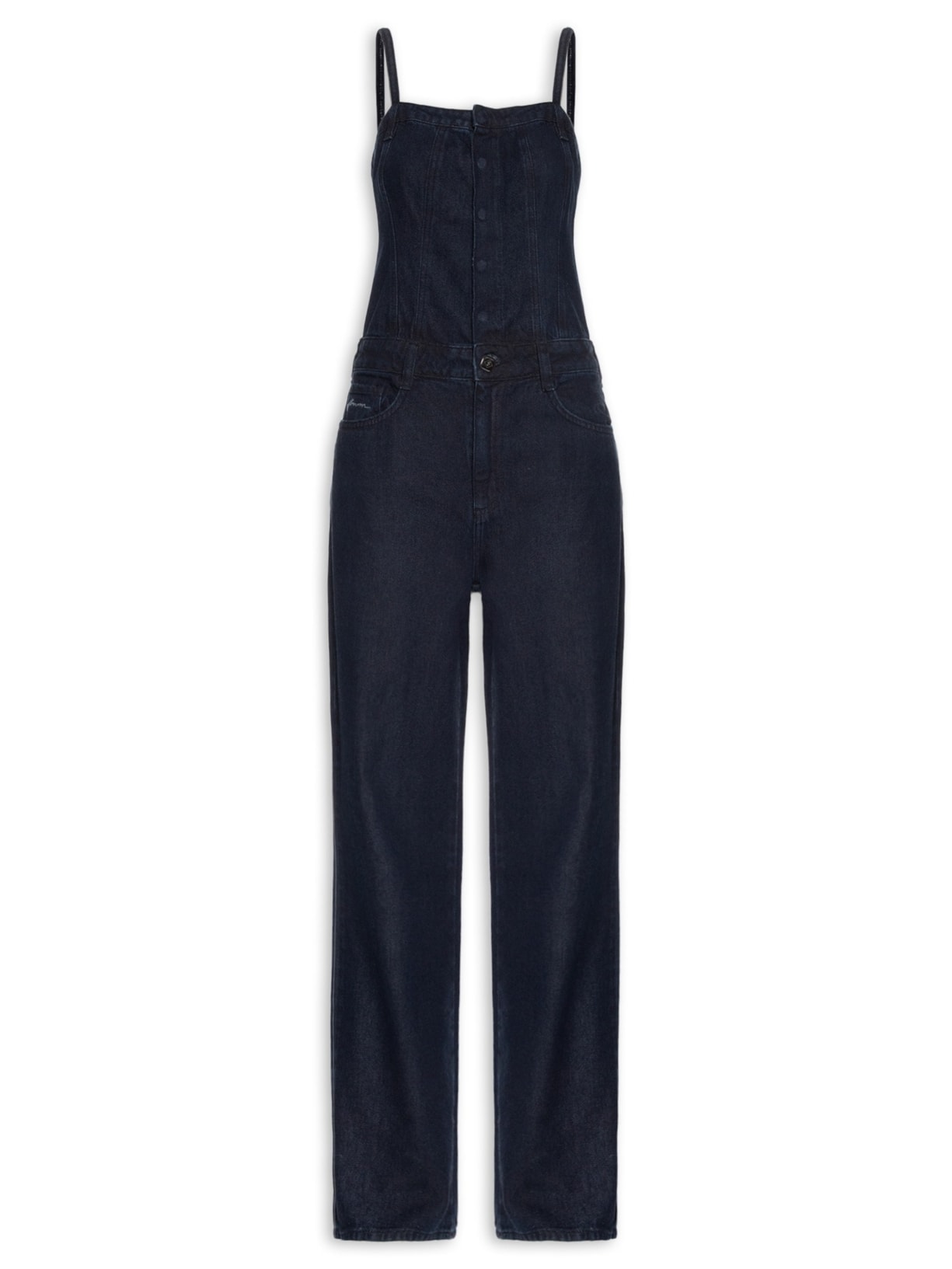 Macacão Feminino Jeans Azul   Forum