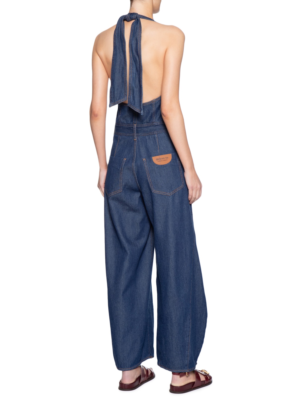 Macacão Feminino Jeans Barrel Amarração Azul Dress To