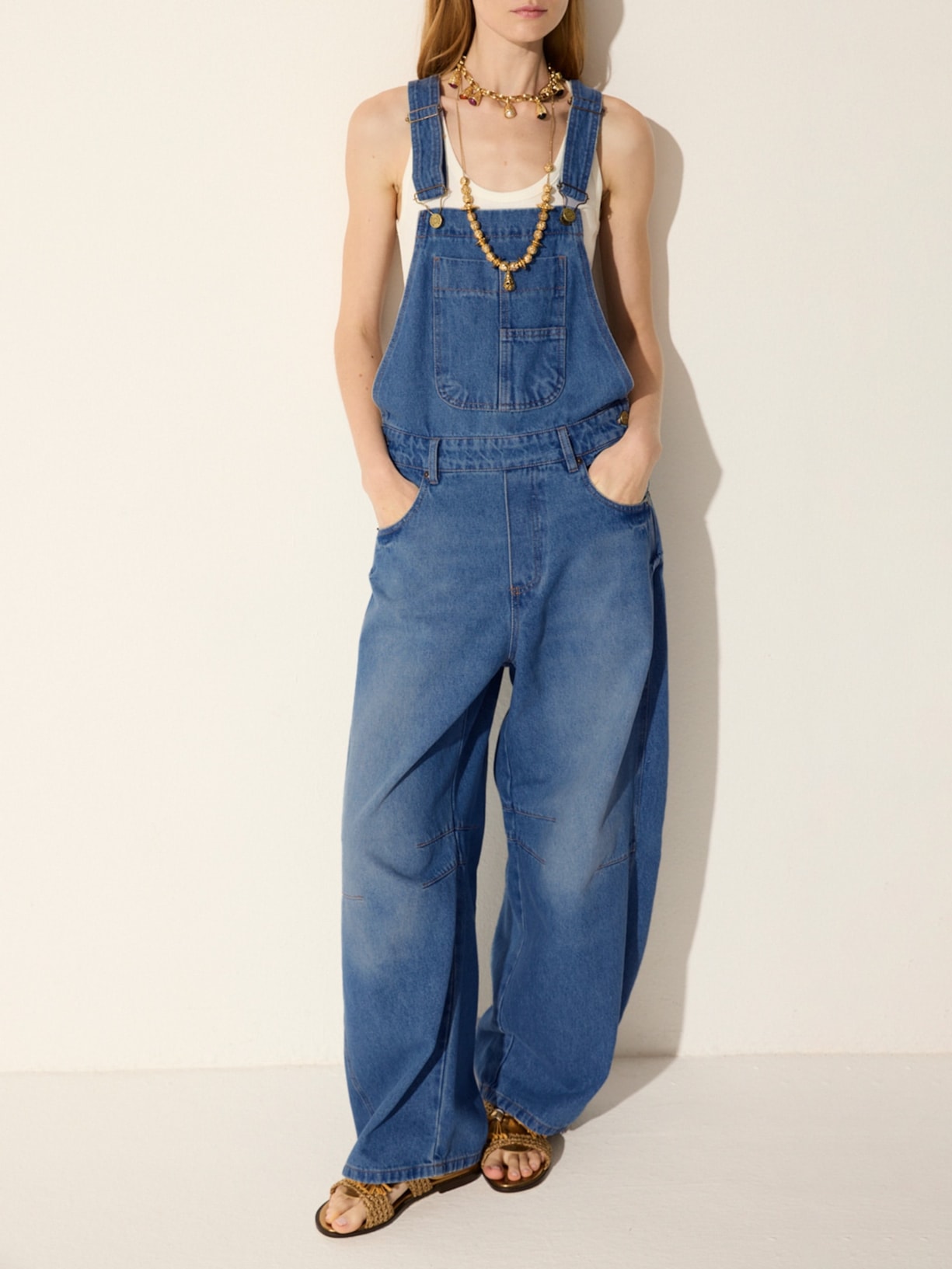 Macacão Feminino Jeans Barrel V26 Azul Mixed