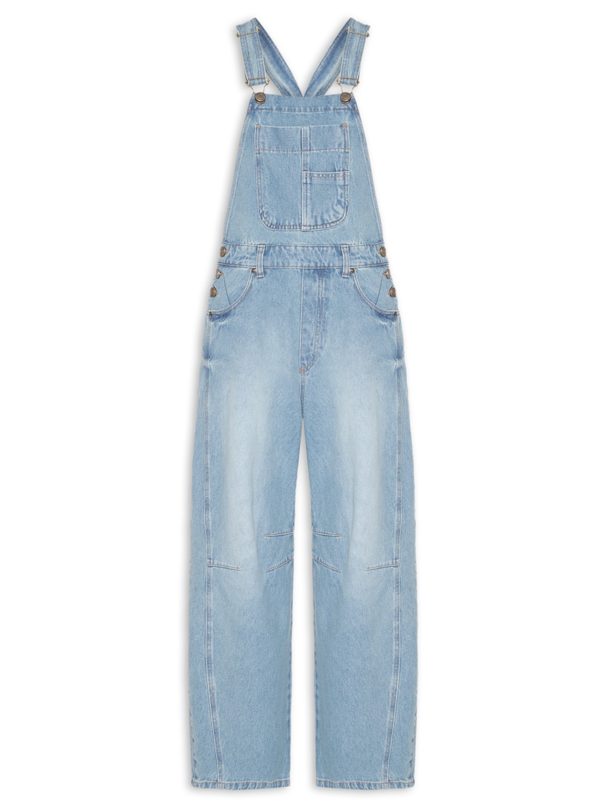 Macacão Feminino Jeans Barrel V26 Azul Mixed