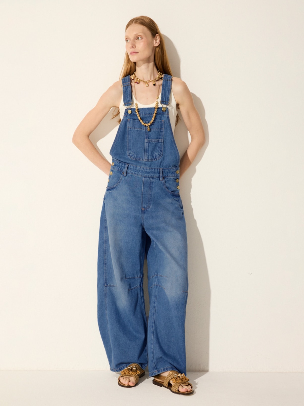 Macacão Feminino Jeans Barrel V26 Azul Mixed