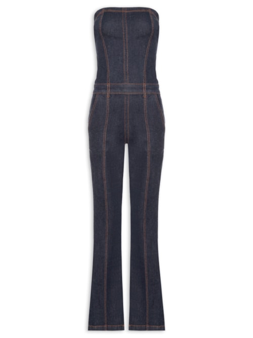Macacão Feminino Jeans Confort - Azul
