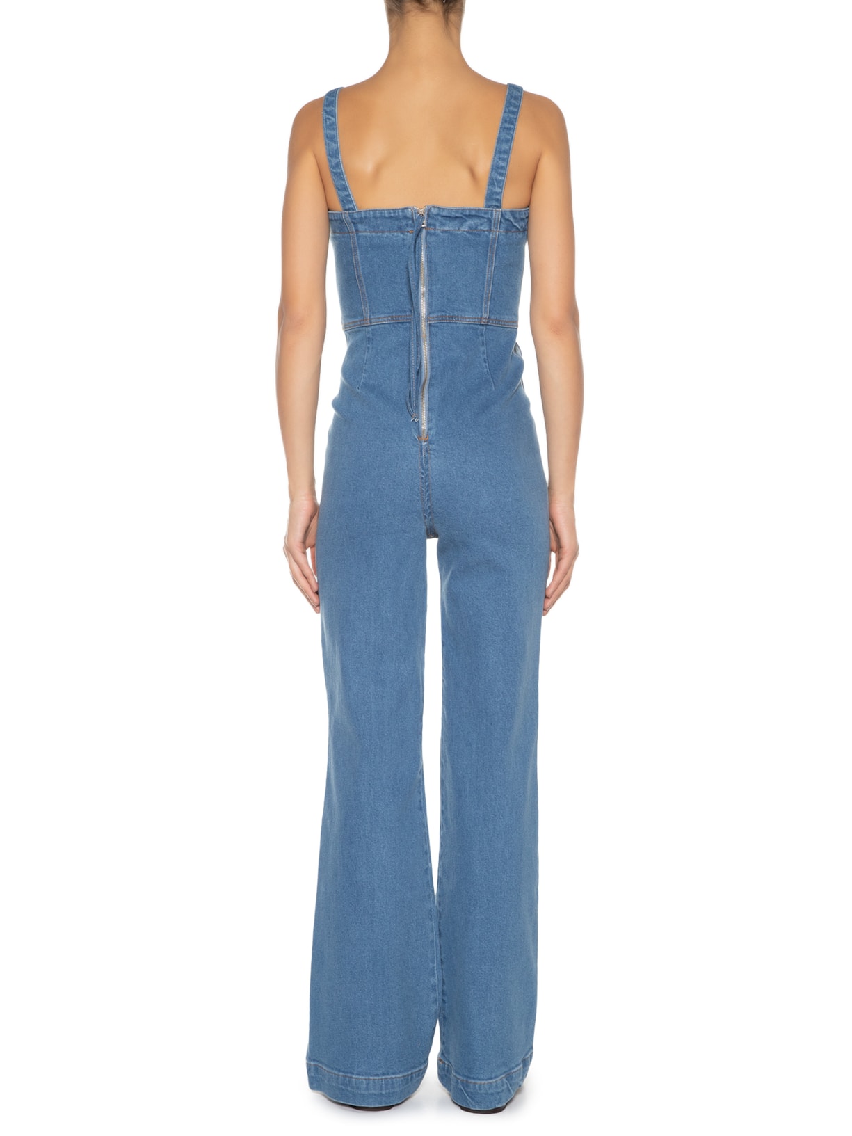 Macacão Feminino Jeans Corselet Azul Farm