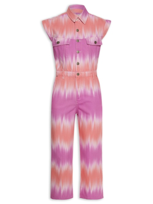 Macacão Feminino Jeans Ibiza - Rosa