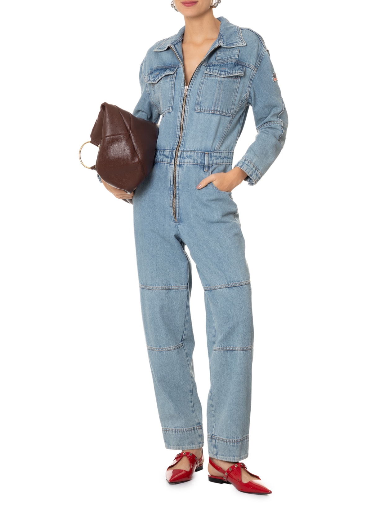 Macacão Feminino Jeans Lea Azul Nk