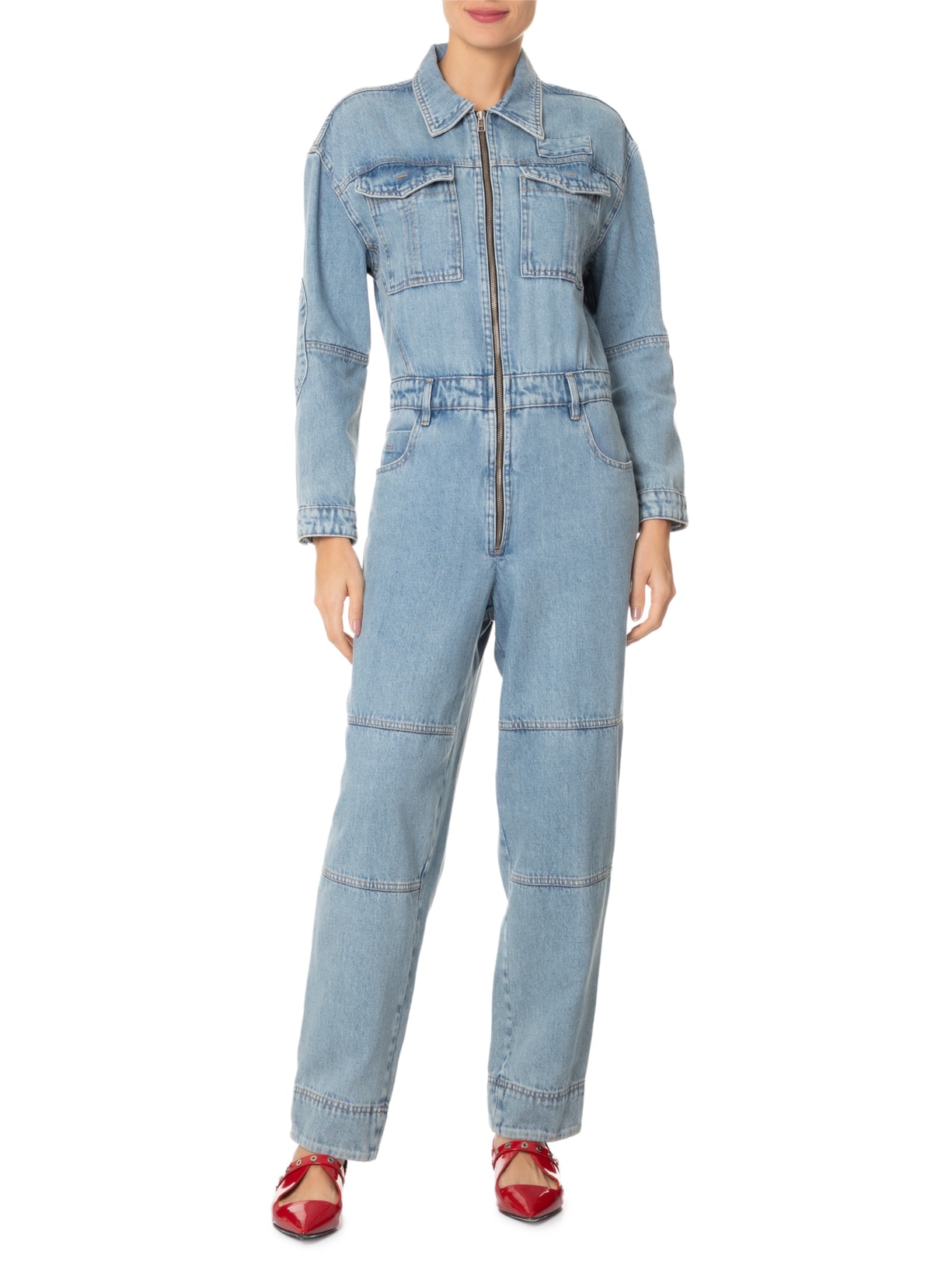 Macacão Feminino Jeans Lea Azul Nk