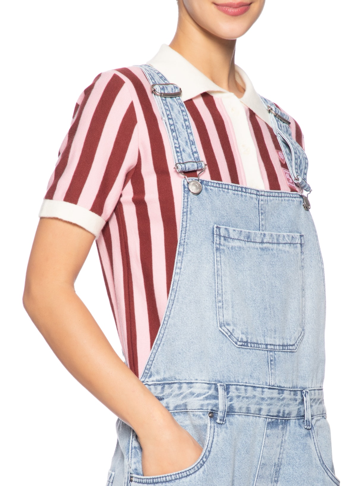 Macacão Feminino Jeans Longo Com Pences Na Barra Azul Animale Jeans