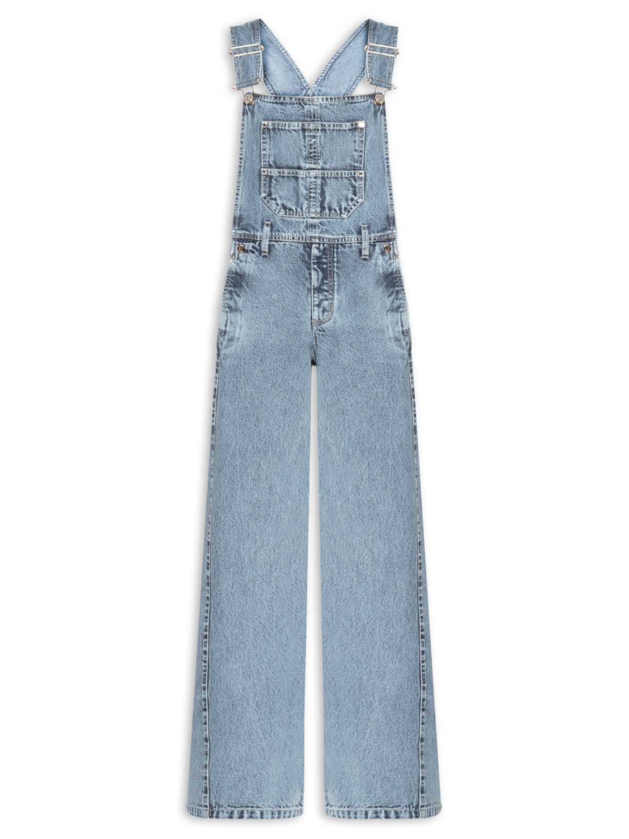 Macacão Feminino Jeans Perna Reta Azul Animale