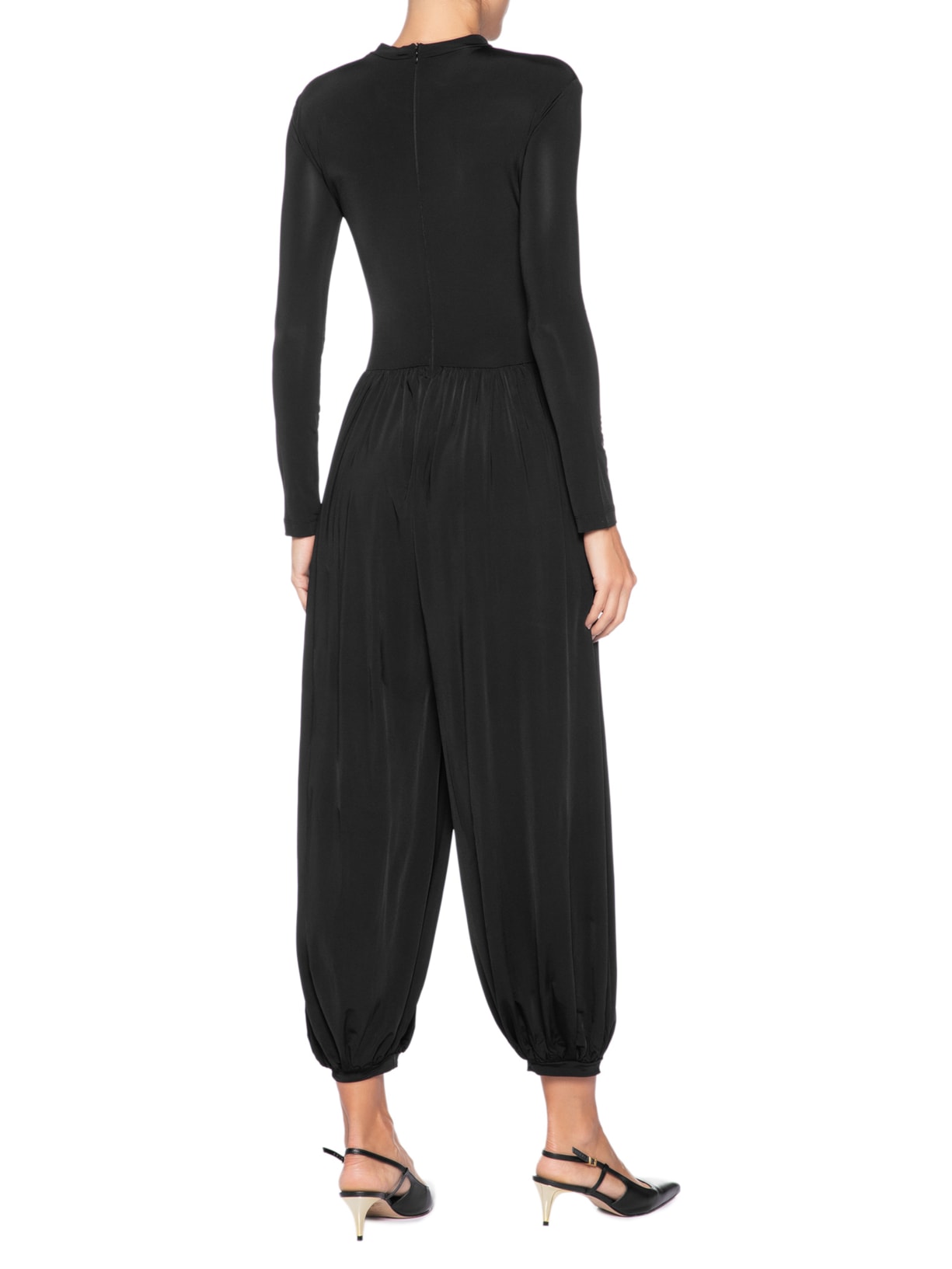 Macacão Feminino Jersey Manga Longa Baloon Preto Andrea Marques