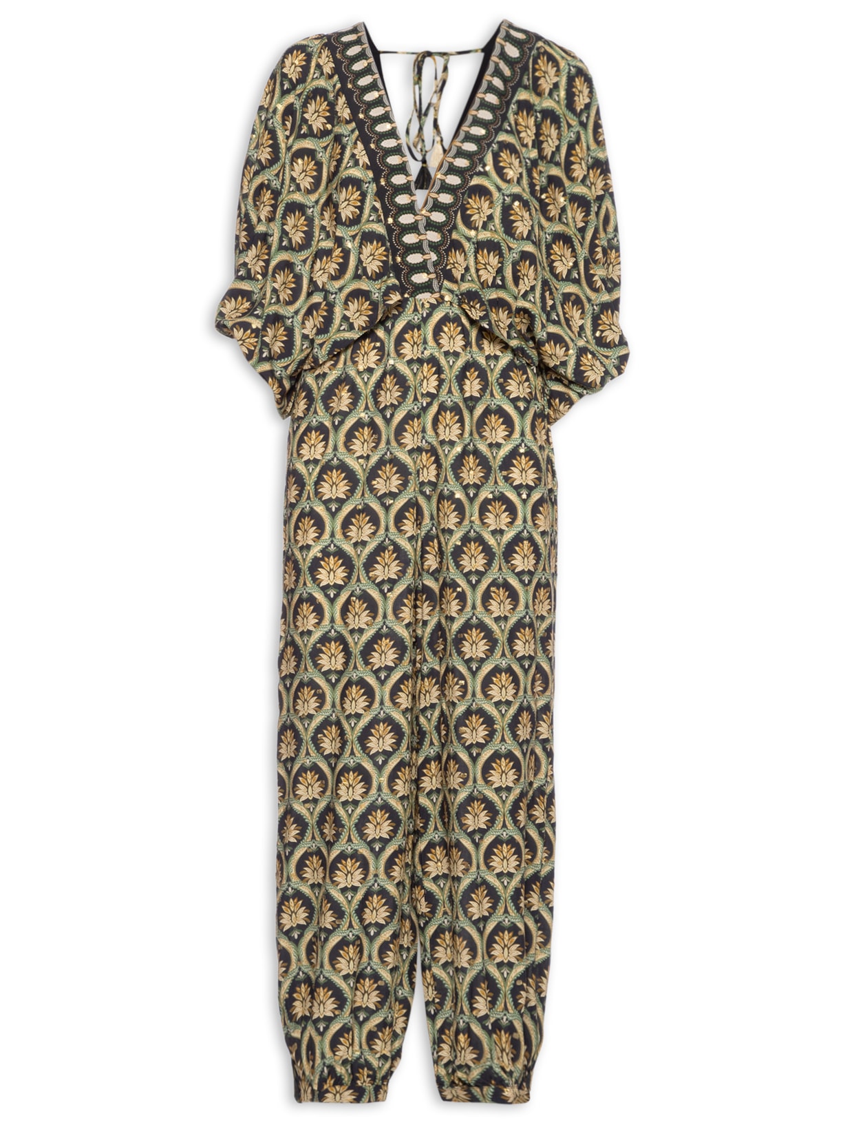 Macacão Feminino Joia Boho - Preto