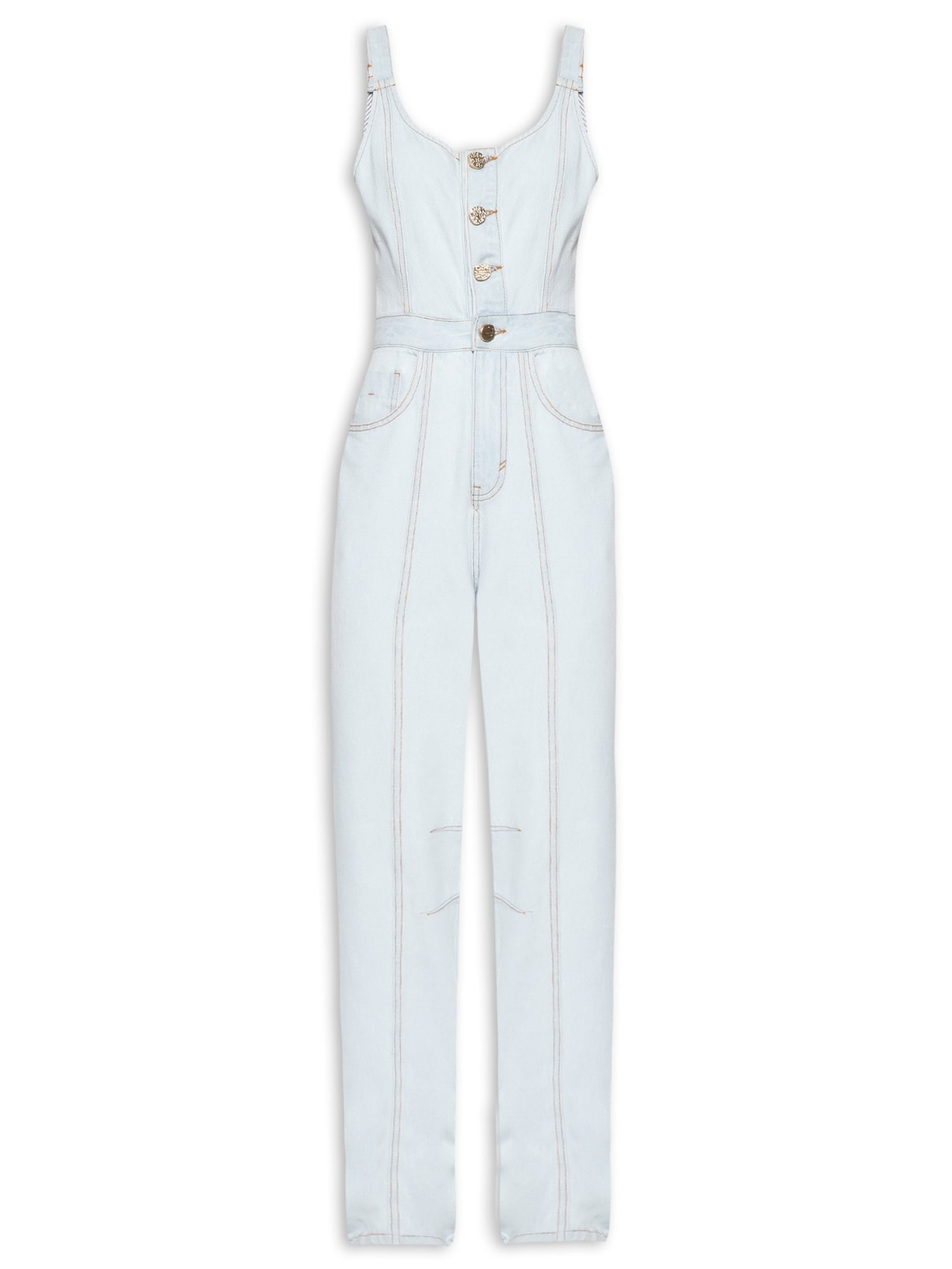 Macacão Feminino Jump Jeans Kira - Azul