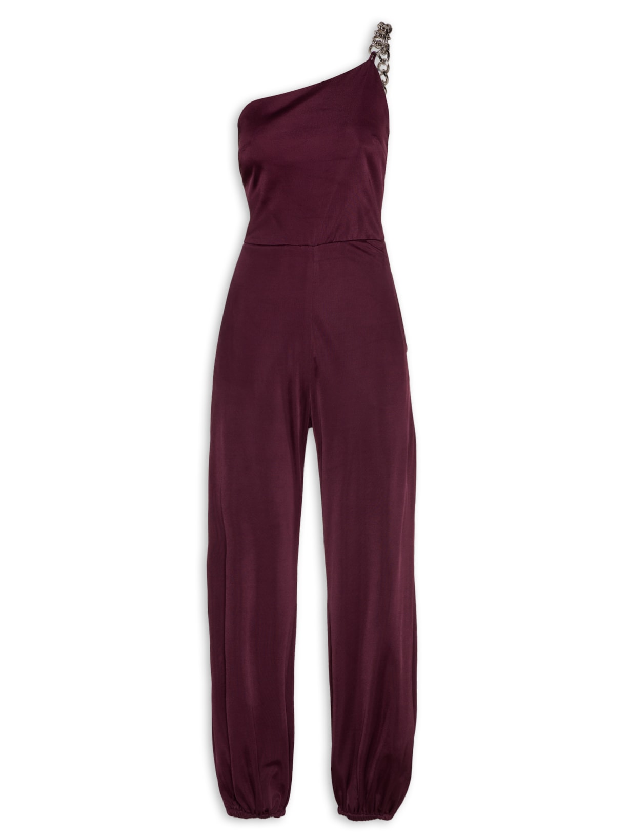 Macacão Feminino Jumpsuit Jersey Chain Joe - Vermelho