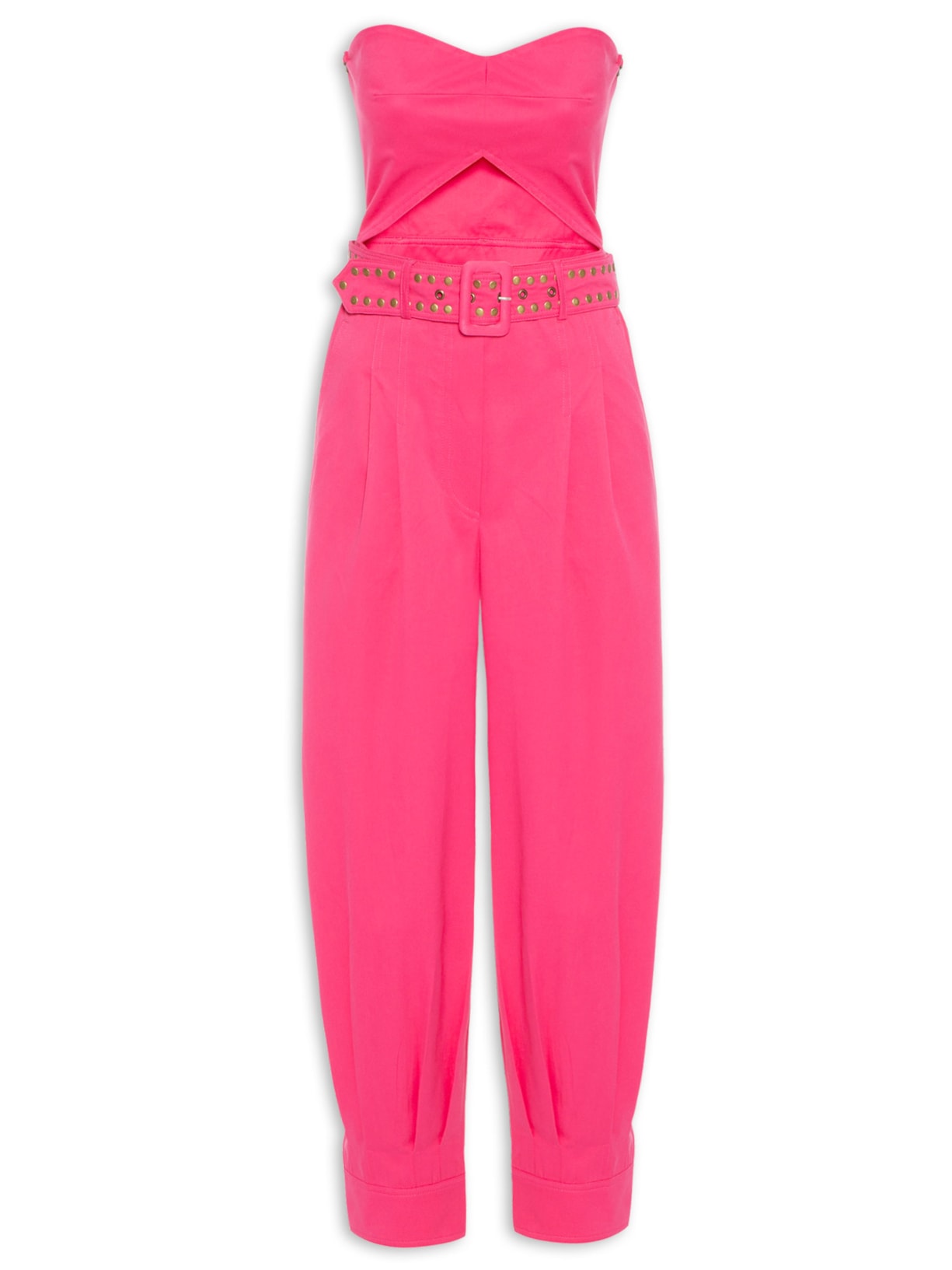 Macacão Feminino Jumpsuit Sarja Silvia Nko - Rosa