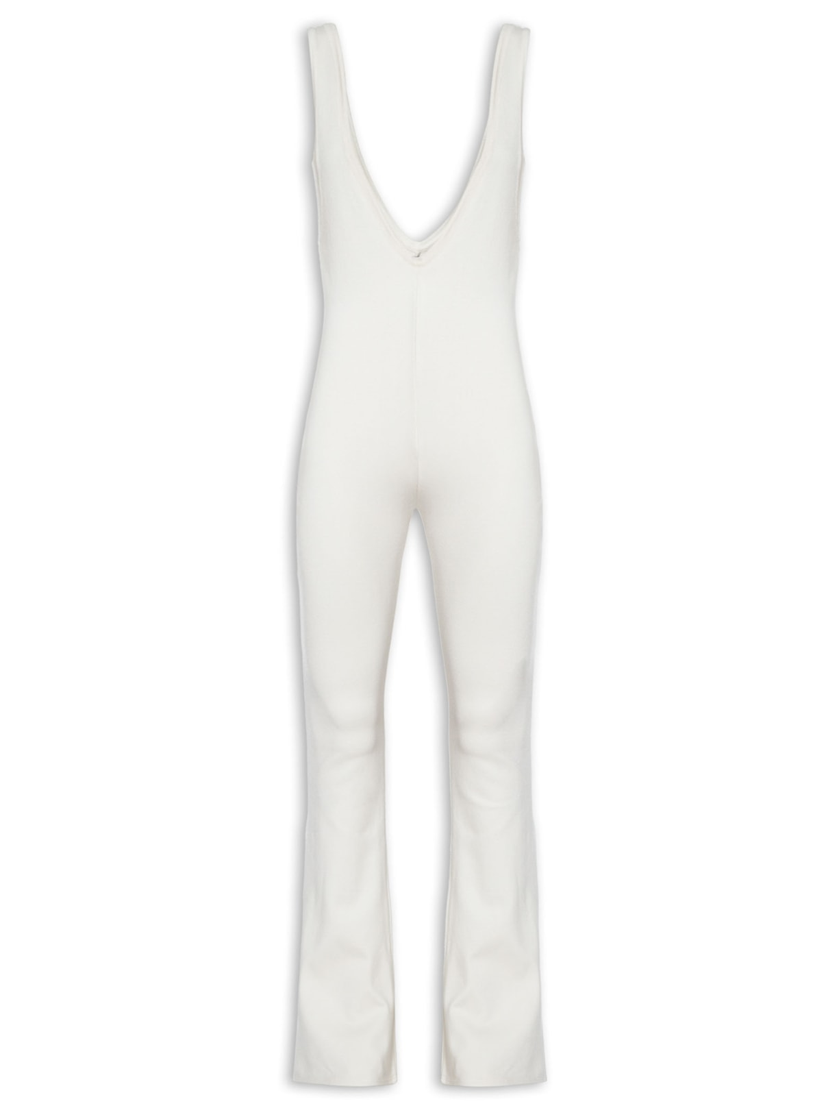 Macacão Feminino Jumpsuit Tricot Fames - Branco