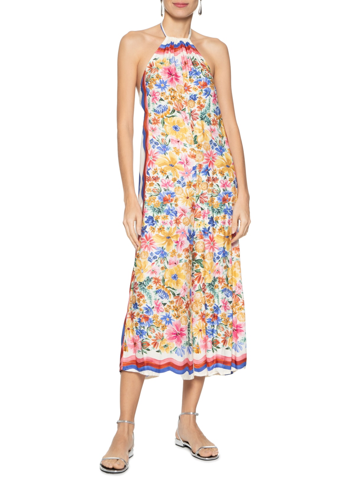 Macacão Feminino Lenço Floraline Rosa  Farm