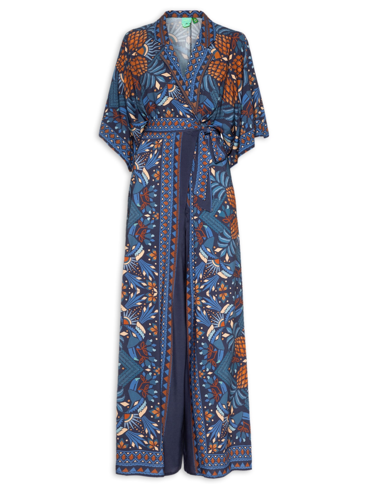 Macacão Feminino Lenço Magia Tropical - Azul