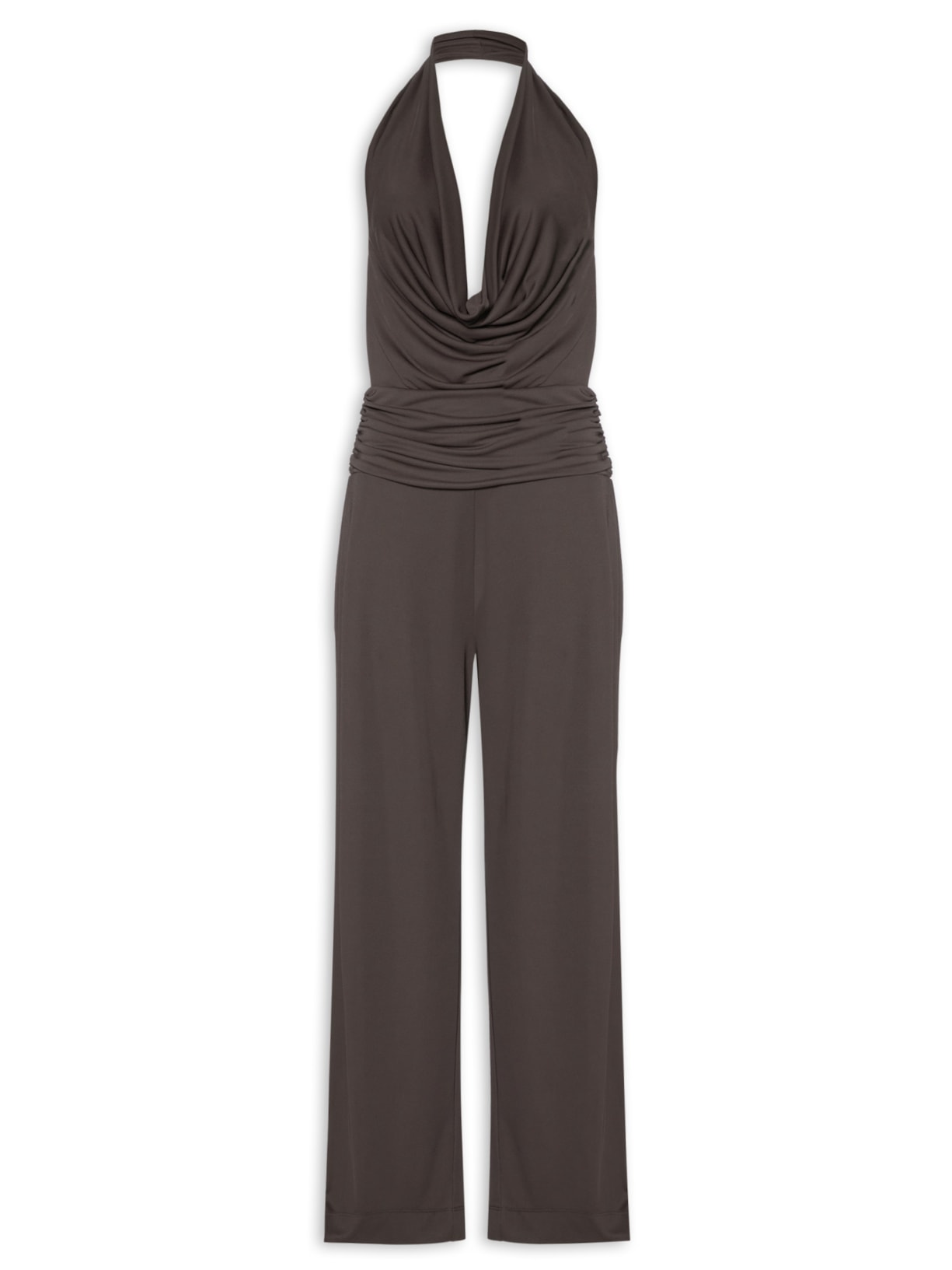 Macacão Feminino Leona Marrom Carol Bassi