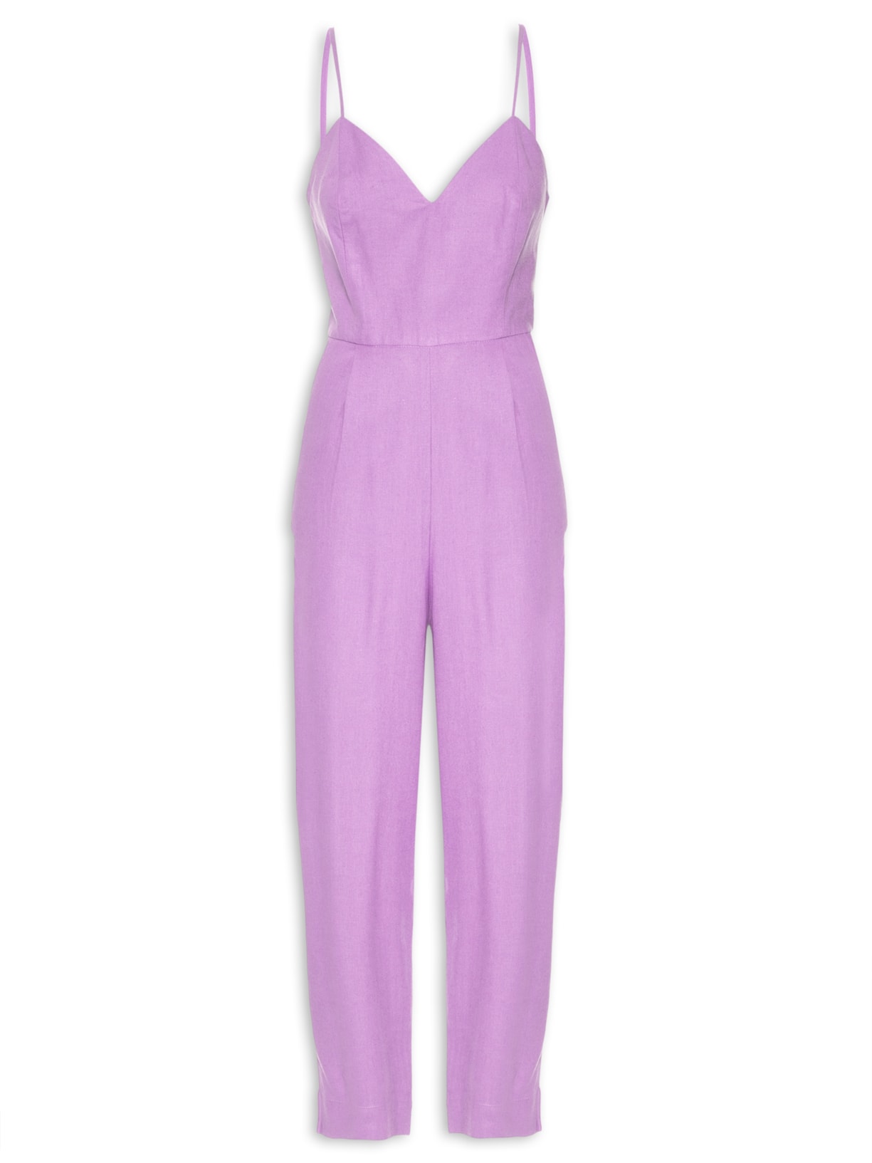 Macacão Feminino Linho Basic - Lilás