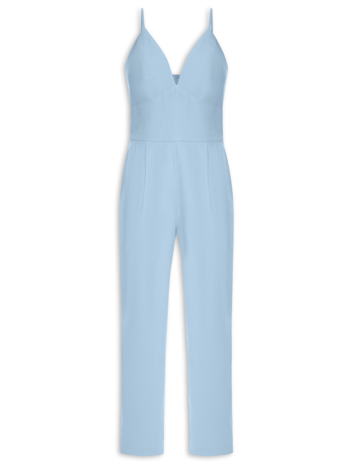 Macacão Feminino Linho Básico - Azul