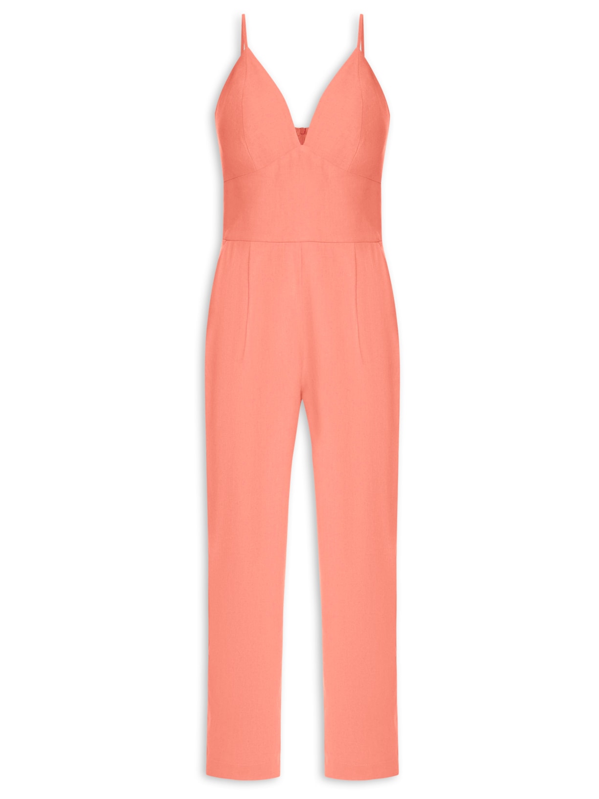 Macacão Feminino Linho Básico - Rosa