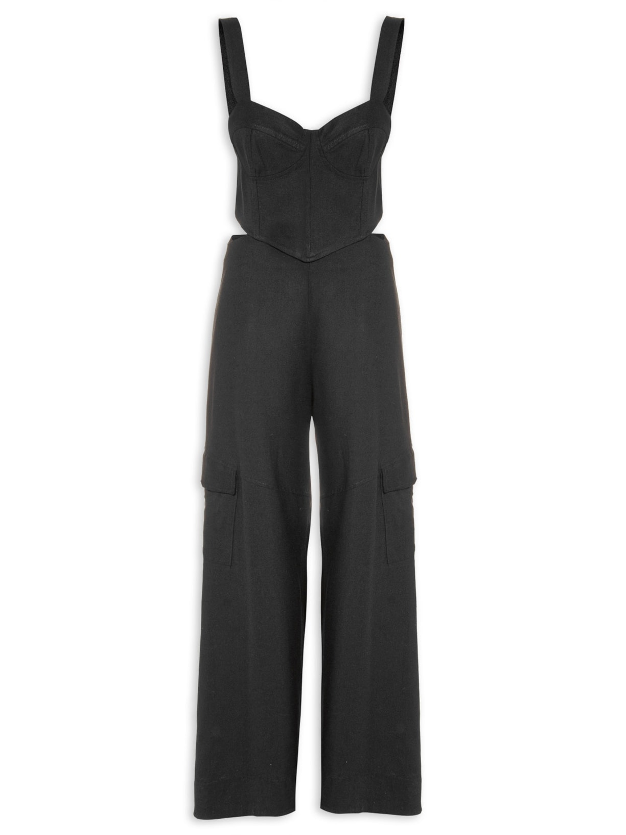 Macacão Feminino Linho Corsele Preto Dress To