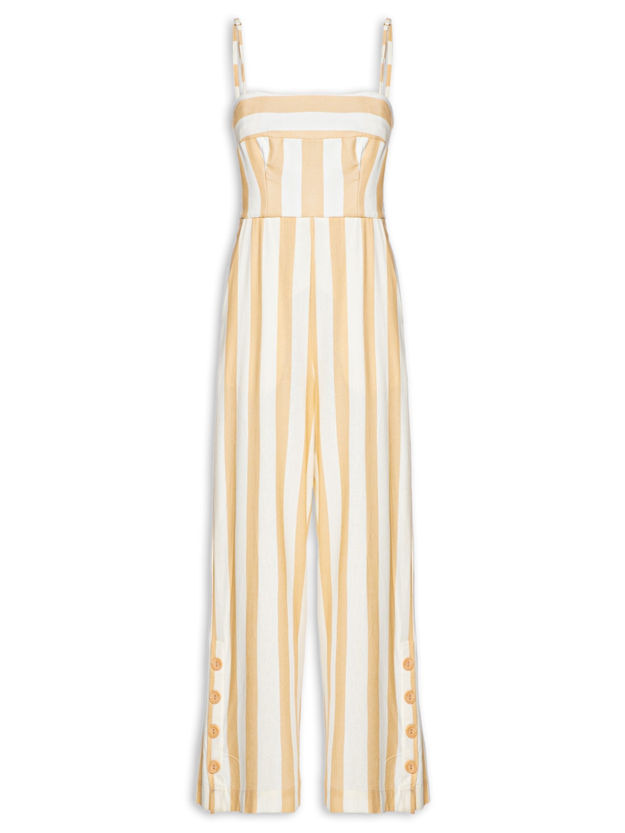 Macacão Feminino Linho Horizonte - Bege