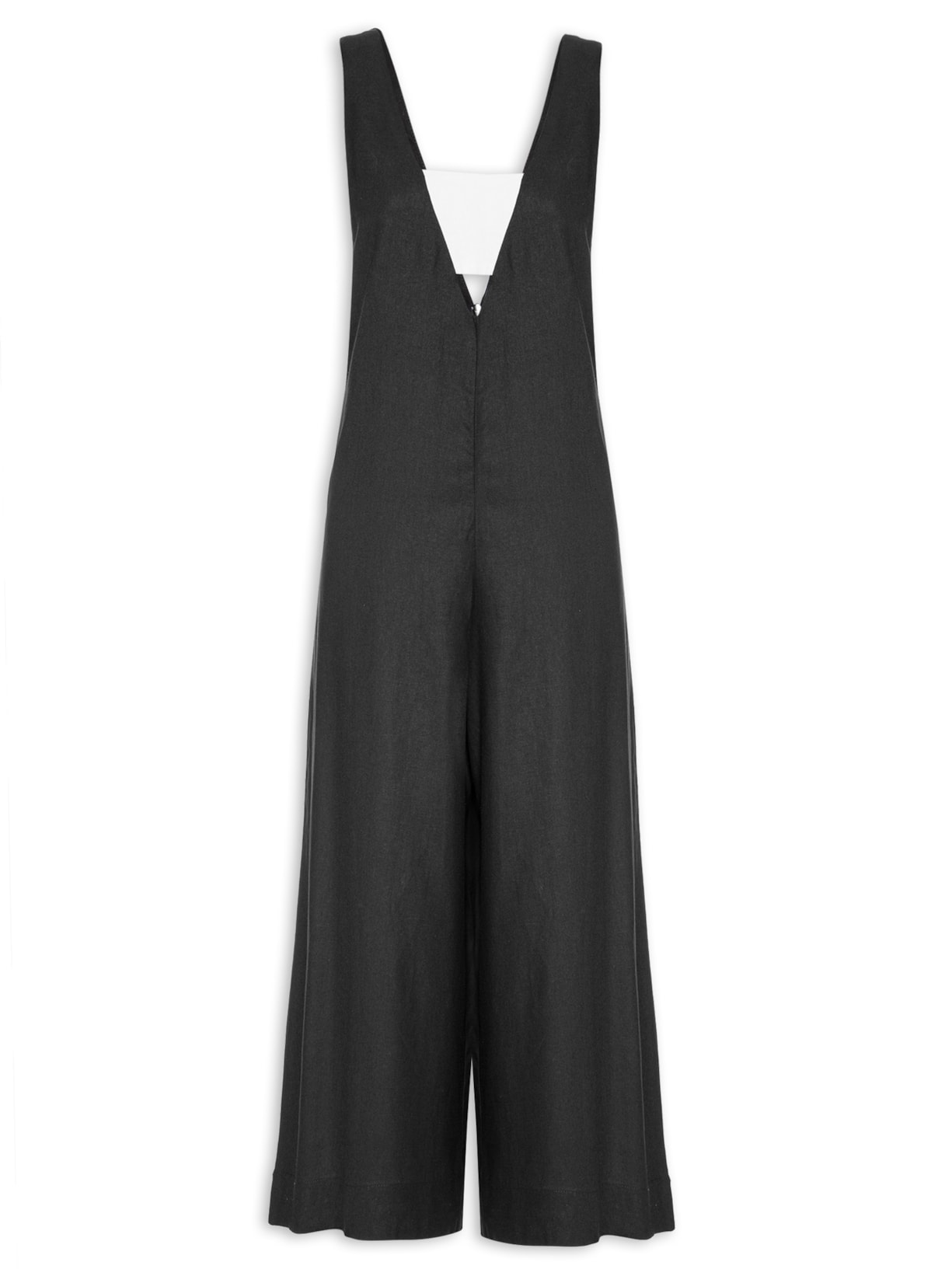 Macacão Feminino Linho Top - Preto