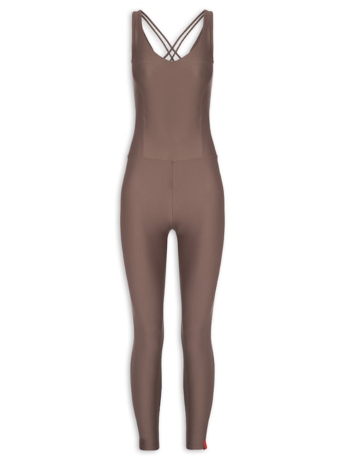 Macacão Feminino Liso - Marrom