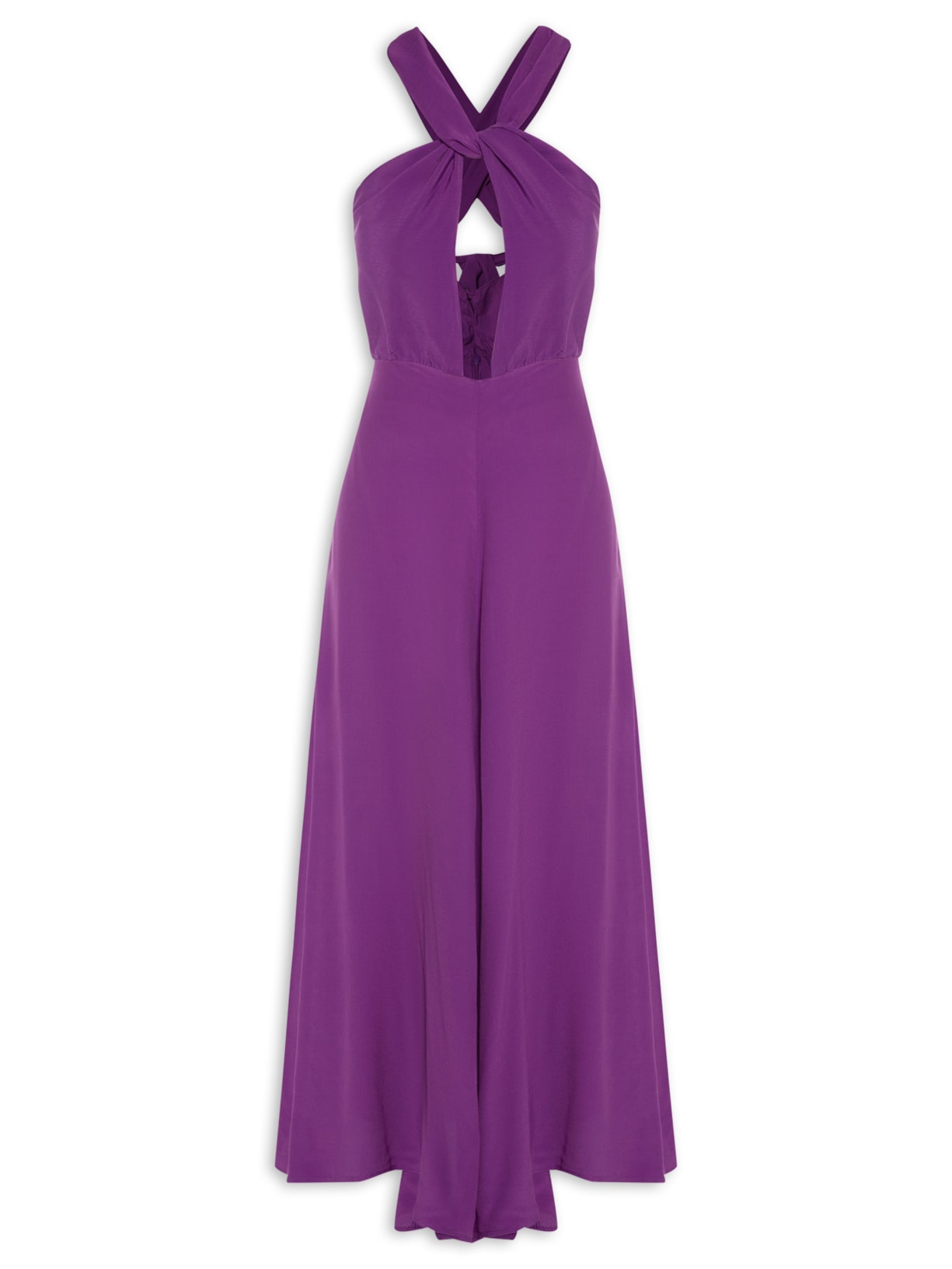 Macacão Feminino Longo Amarração - Roxo