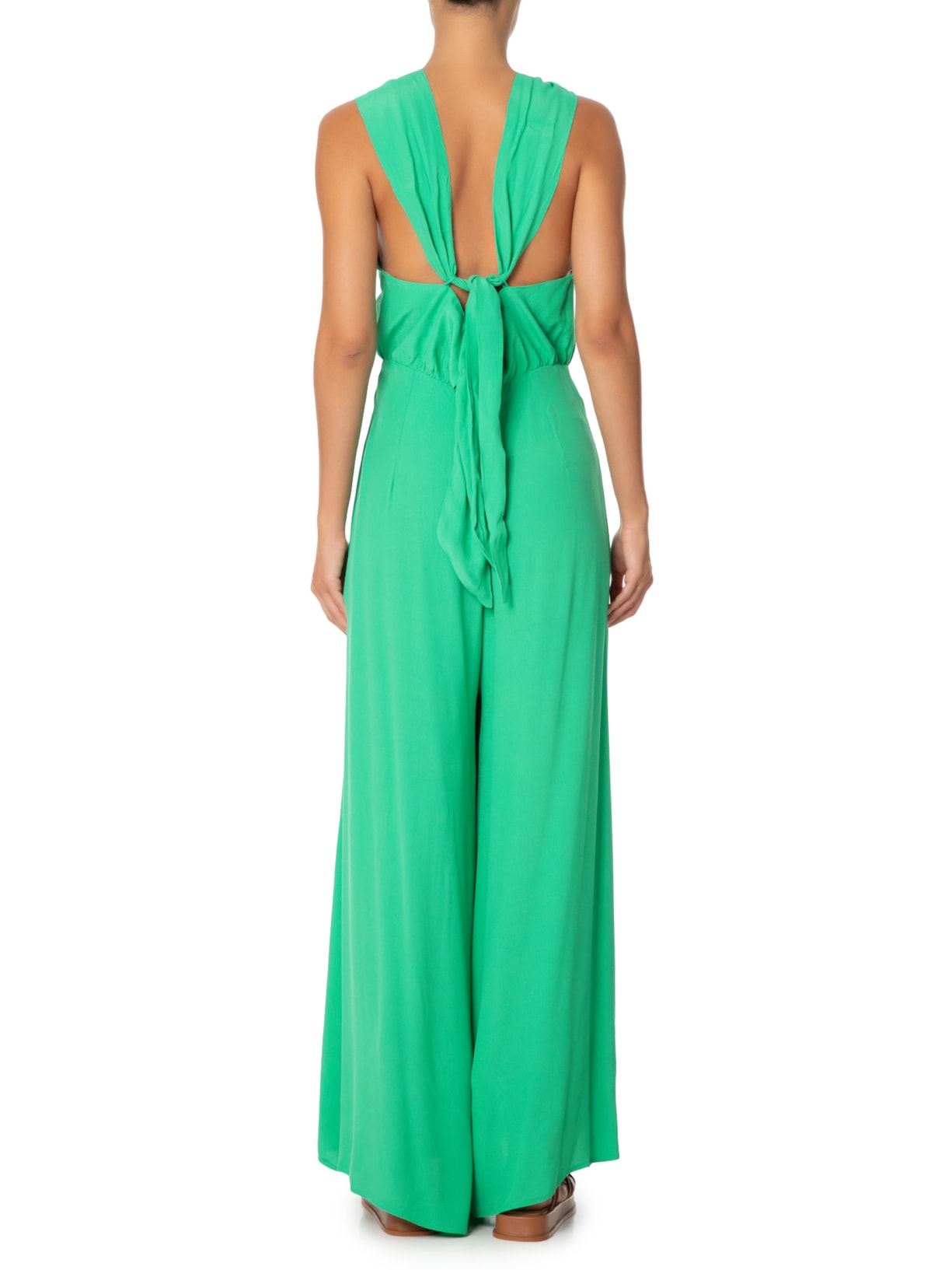 Macacão Feminino Longo Amarração Verde Farm