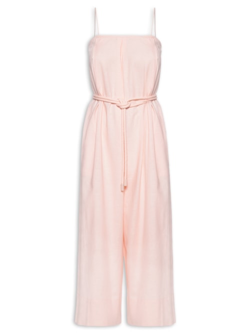 Macacão Feminino Loose Cambraia - Rosa