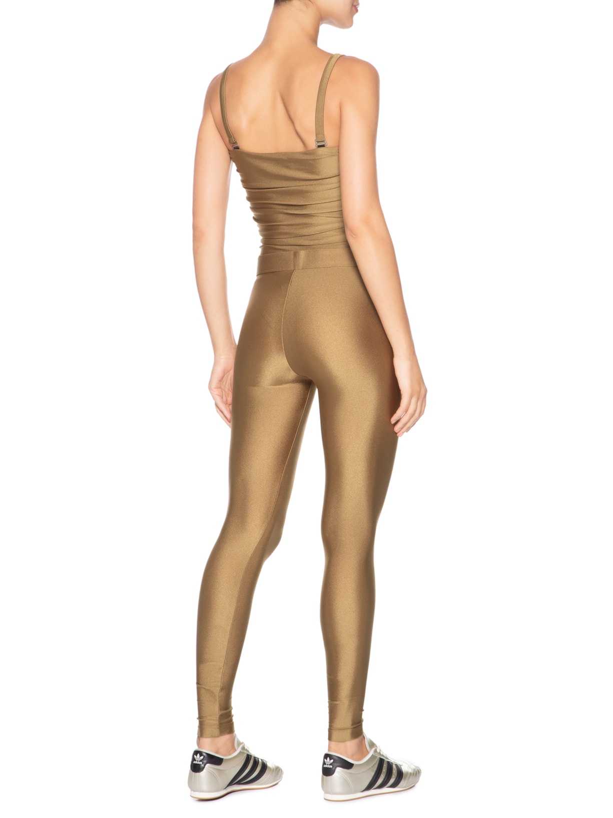 Macacão Feminino Lycra Bardot Brûlée Dourado Forlegs