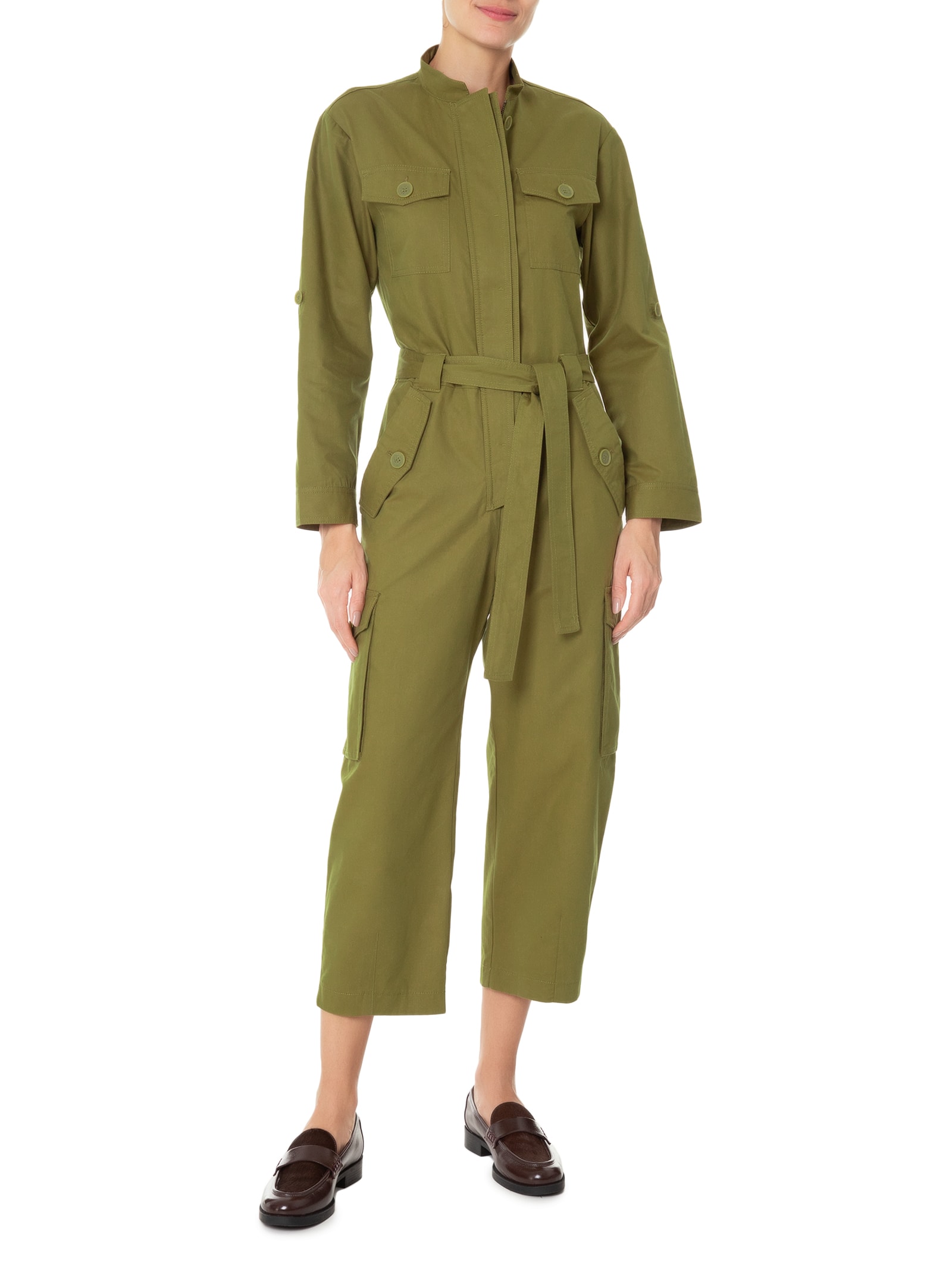 Animale - Macacão Feminino Manga Longa Com Bolsos - Verde