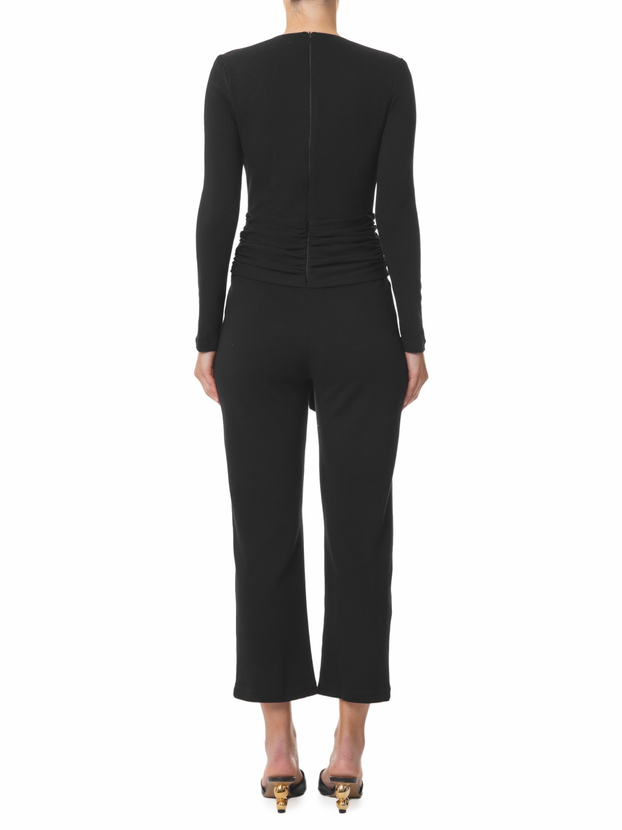 Macacão Feminino Manga Longa Decote Torcido Preto  Animale