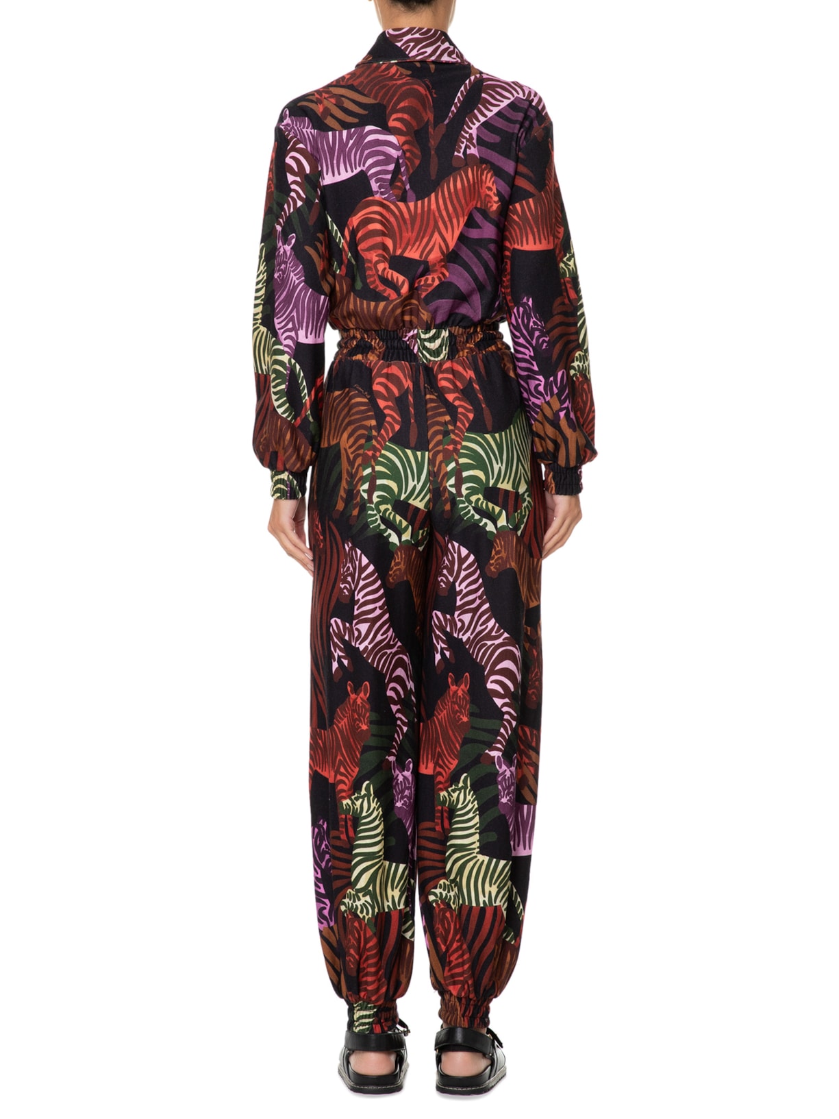 Macacão Feminino Moletom Zebras Preto  Farm