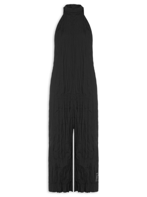 Macacão Feminino Nadador Wrinkle Tricoline - Preto
