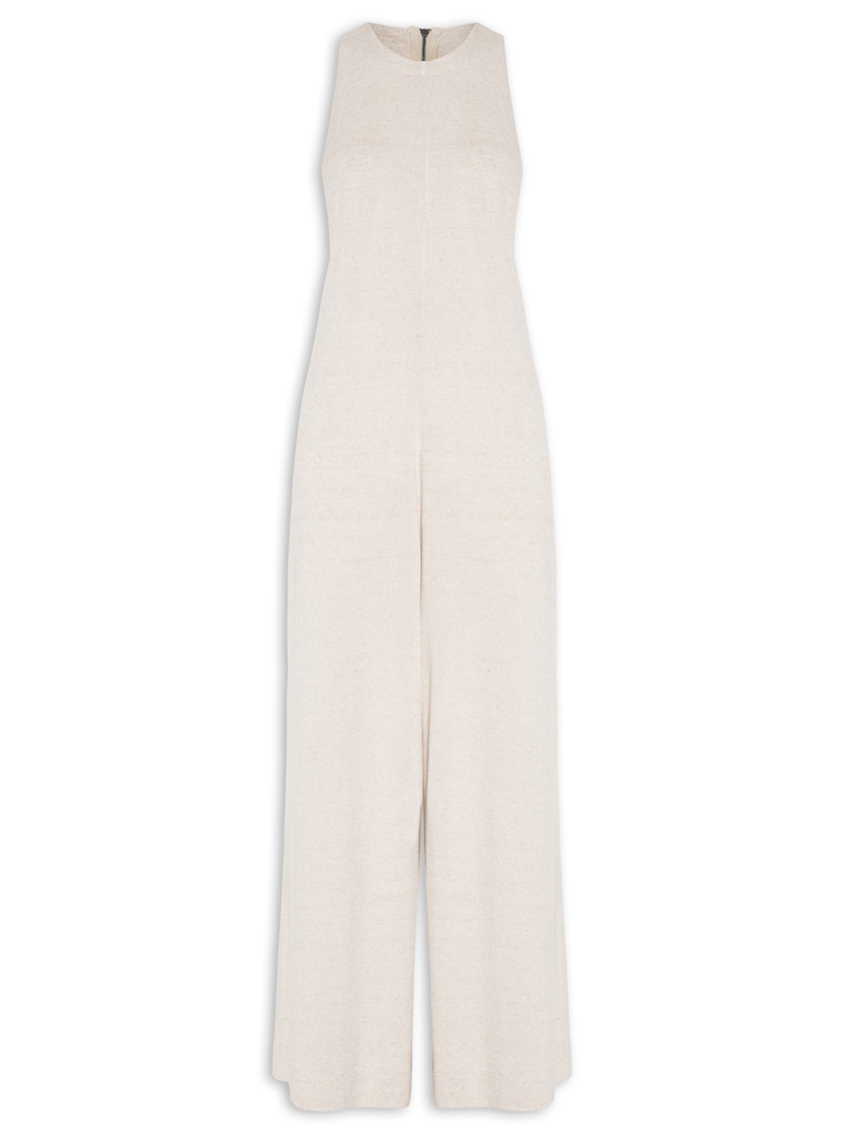 Macacão Feminino Naked Back Linen - Bege