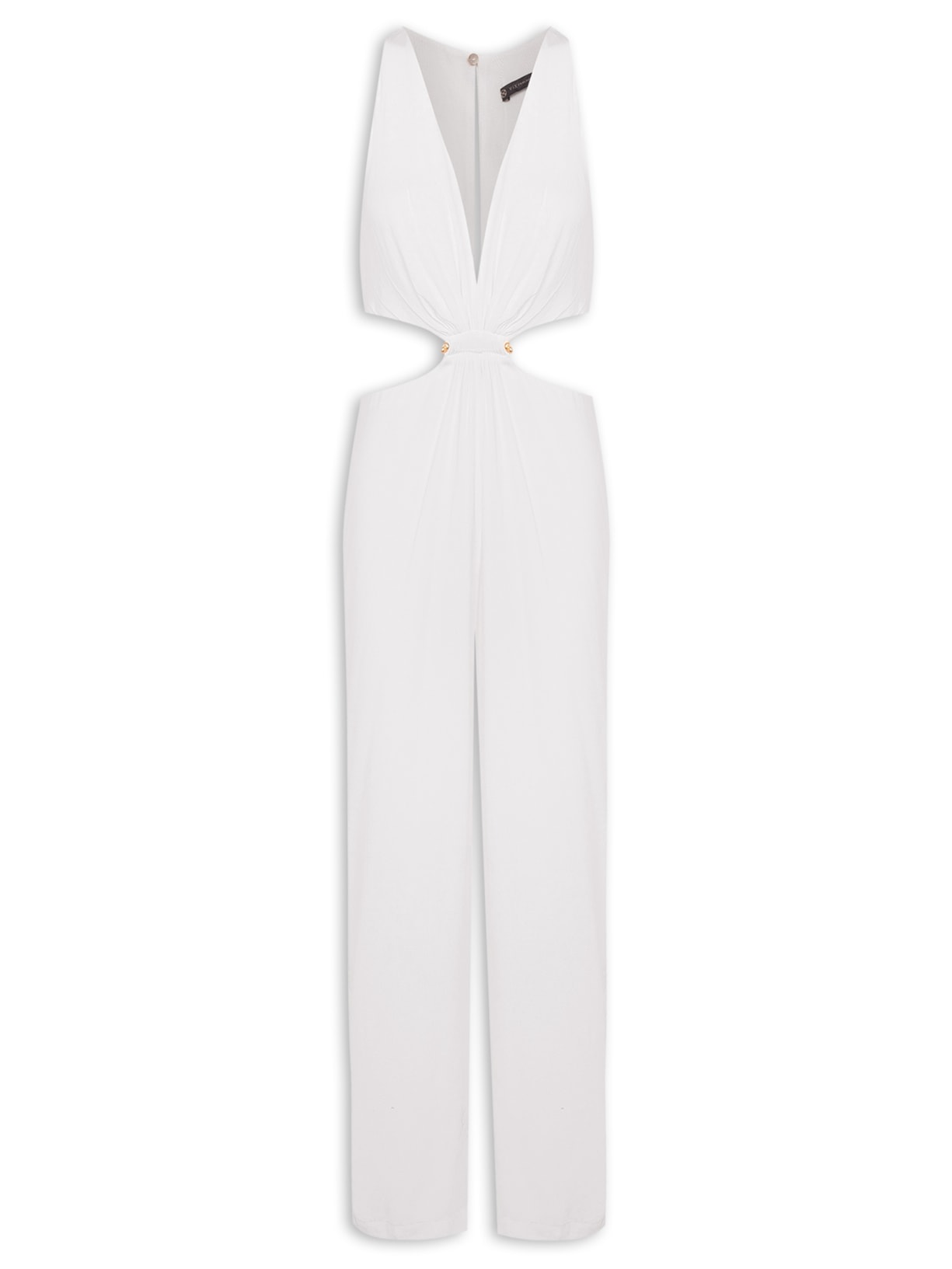 Macacão Feminino Nayara Detalhe - Branco