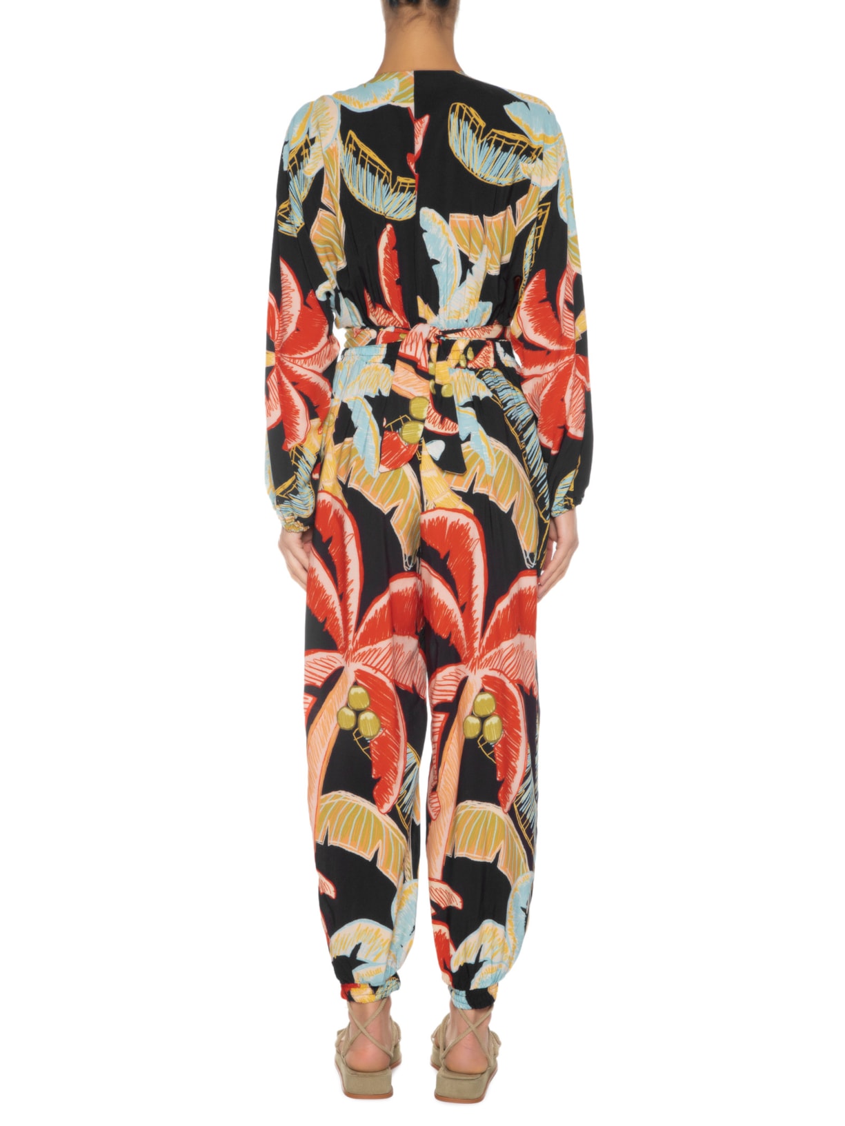 Macacão Feminino Noite Coqueiro Preto Farm