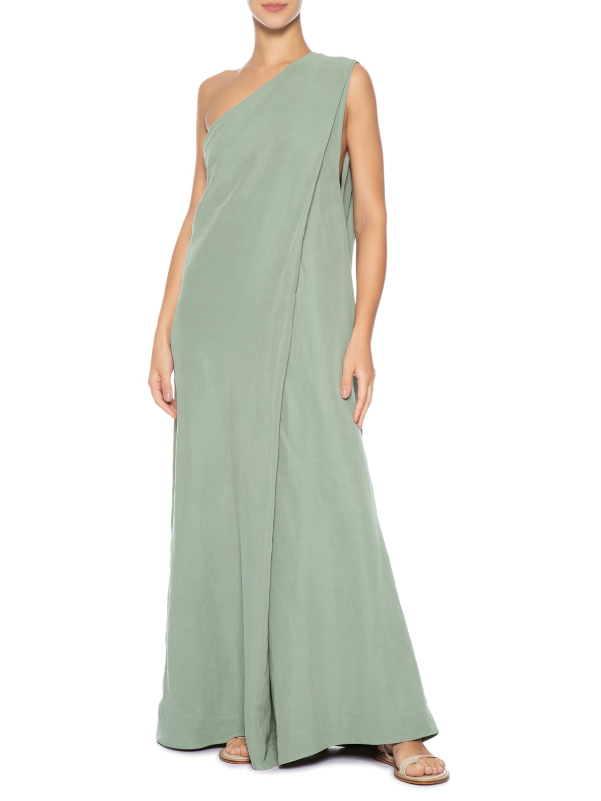 Macacão Feminino Ombro Linen Verde Osklen
