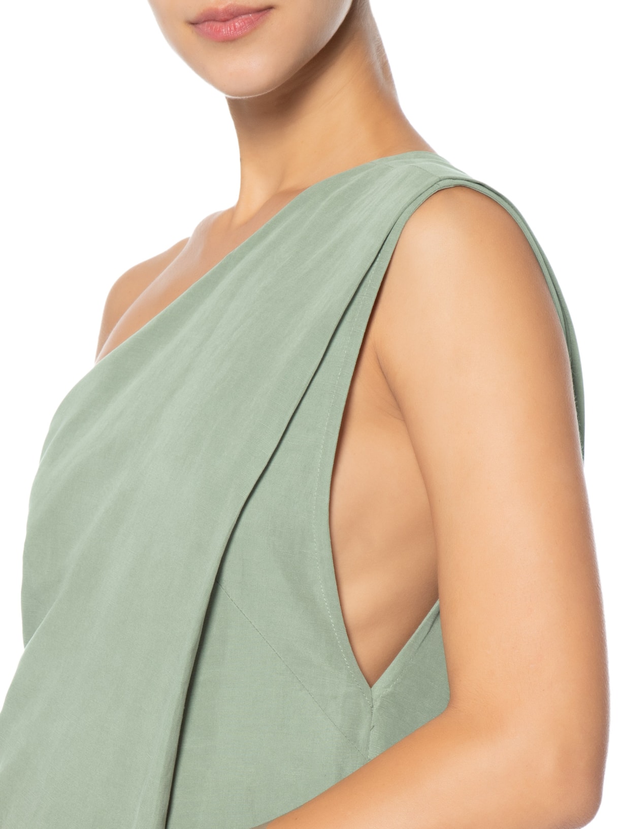 Macacão Feminino Ombro Linen Verde Osklen
